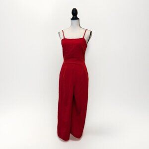 Oak + Fort Jumpsuit Women’s Medium  Wide Leg Tie Back Mark On Ankle